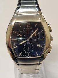Accurist Stainless Steel Gents Quartz Chronograph Alarm Watch MB098N