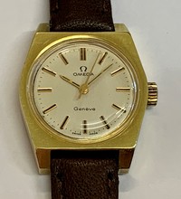 Ladies Gold Plated Manual Wind Omega Geneve