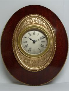 antique gilt brass and mahogany strut clock