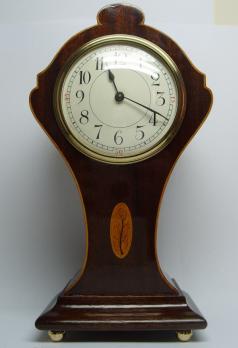 mantel clock french mahogany inlaid 8 day 