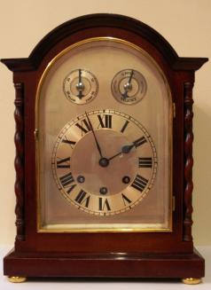 mahogany bracket clock strike silent fast slow controls