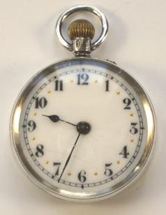 ladies small silver swiss  fob watch ornate casework london import hallmark