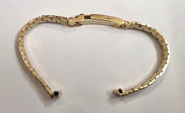 9ct gold bark effect adjustable Wristwear watch bracelet by NK hallmarked for London c1972.    Length 140 to 150mm, watch fitting 8mm - weight 11 grams.